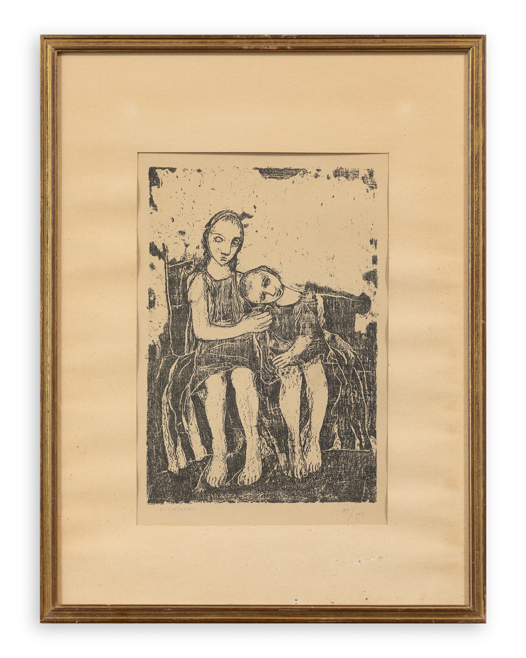 FELICE CASORATI (1883-1963) - Bambine nello studio, 1946