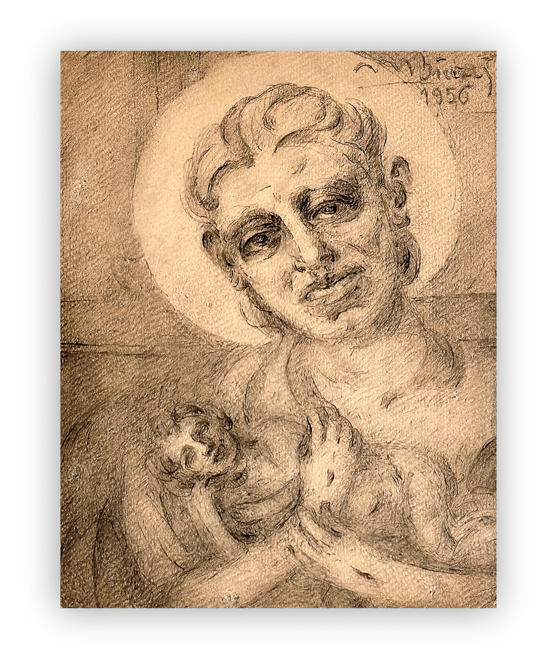 MARIO NATALE BIAZZI (1880-1965)  - Senza Titolo, 1956