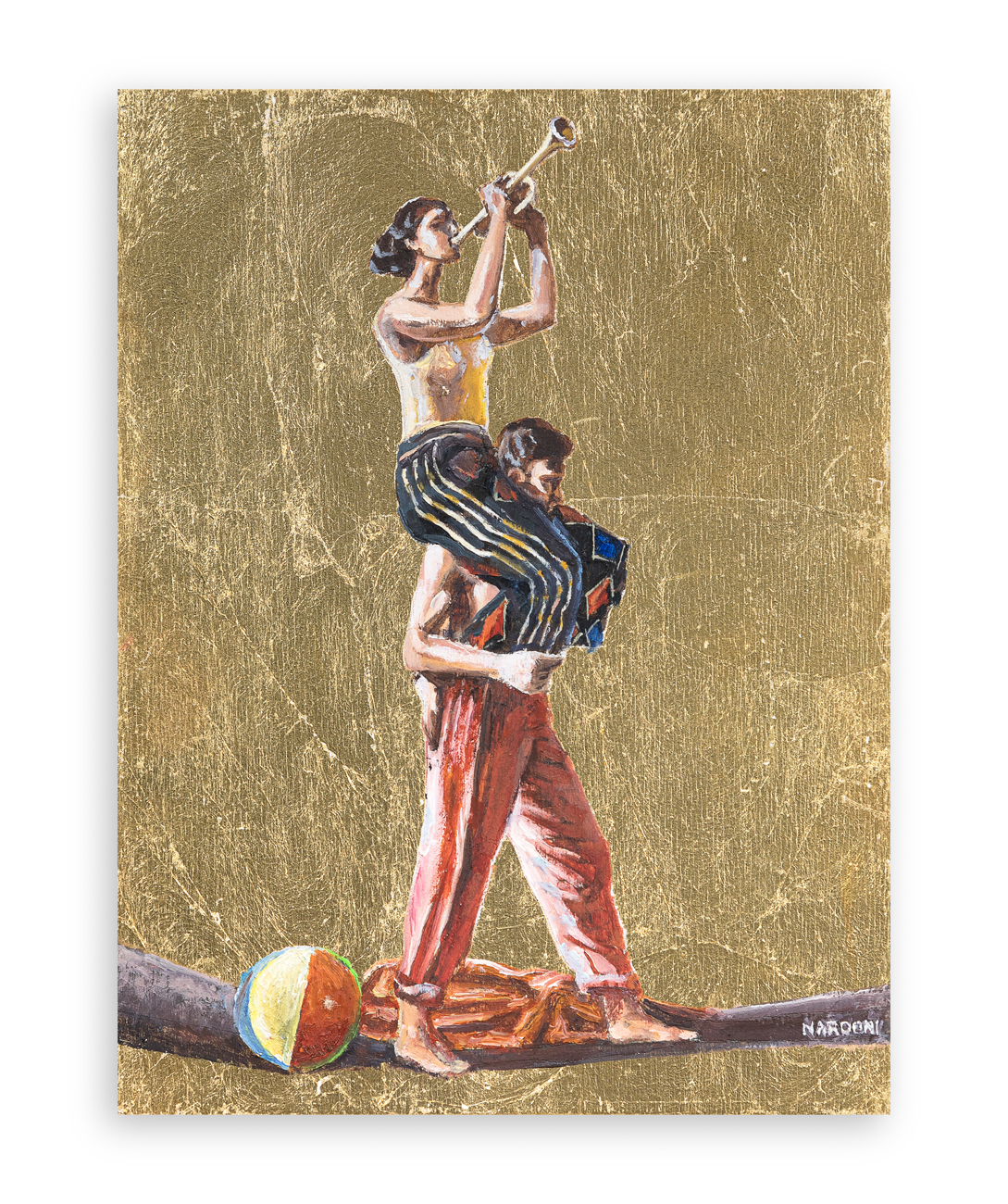 SERGIO NARDONI (1947) - Trombettista a cavallo