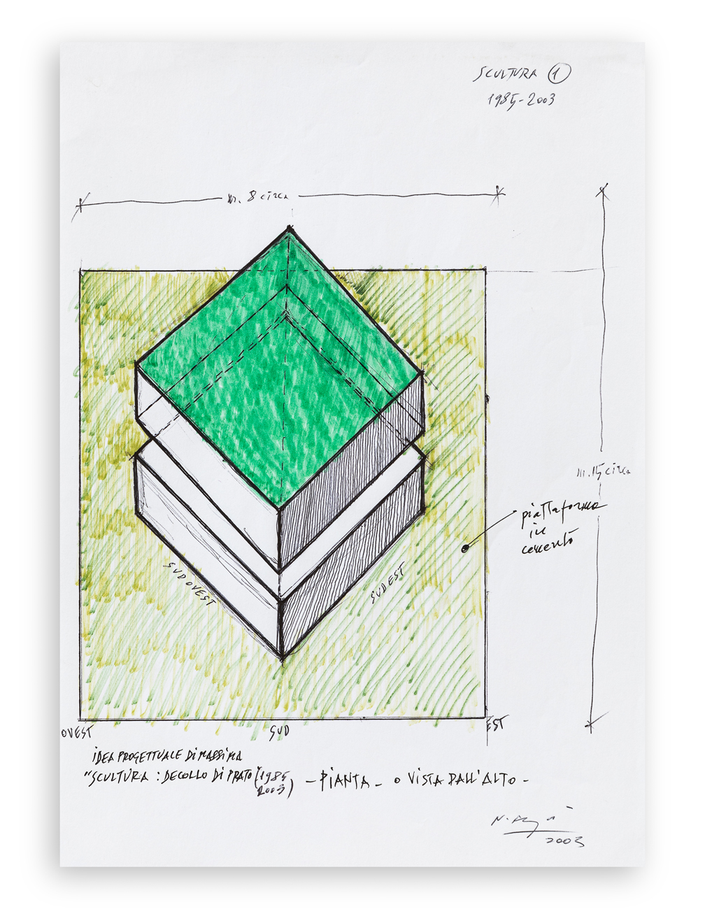 NATO FRASCÀ (1931-2006) - Scultura: decollo di Prato, 1985-2003