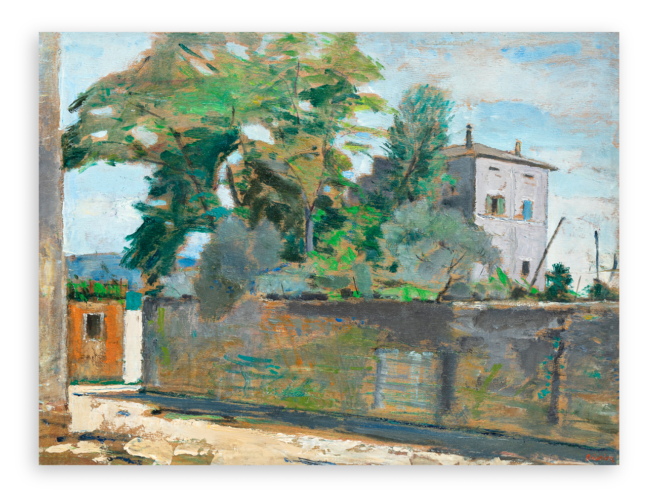 RENZO BIASION (1914-1996) - Paesaggio di Bardolino sul Garda, 1961-1962