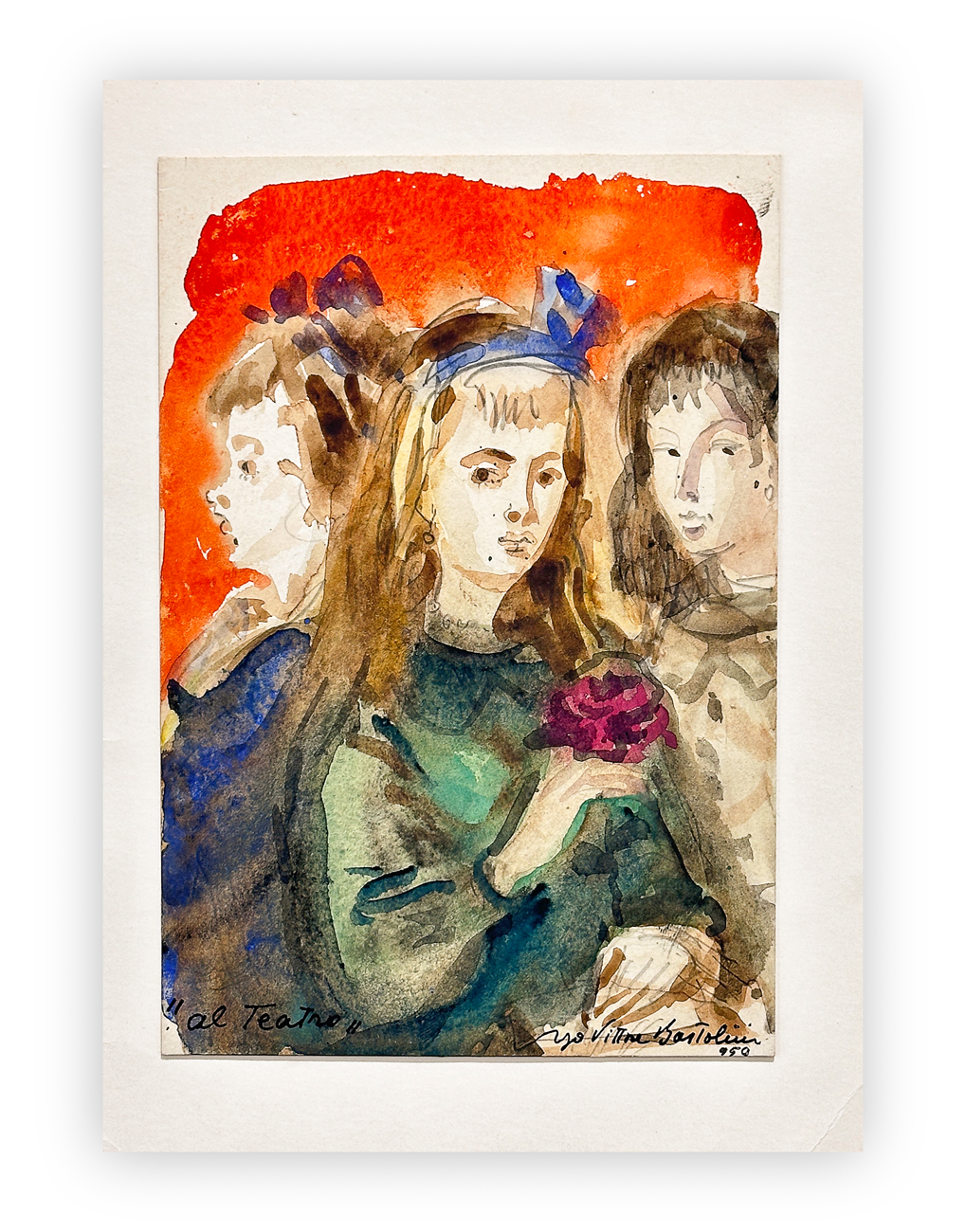 UGO VITTORE BARTOLINI (1906-1975) - Al teatro, 1959