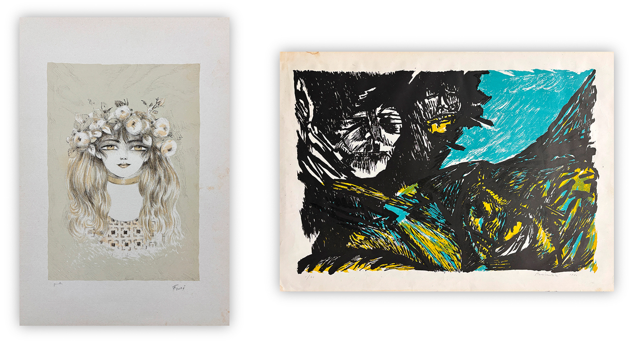 AUTORI VARI (FRAI E BRINDISII) - Lotto unico di 2 litografie