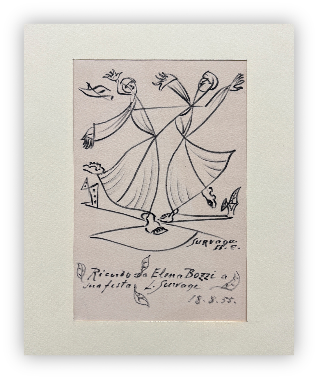 LÉOPOLD SURVAGE (1879-1968) - Senza Titolo (Ballerine), 1955