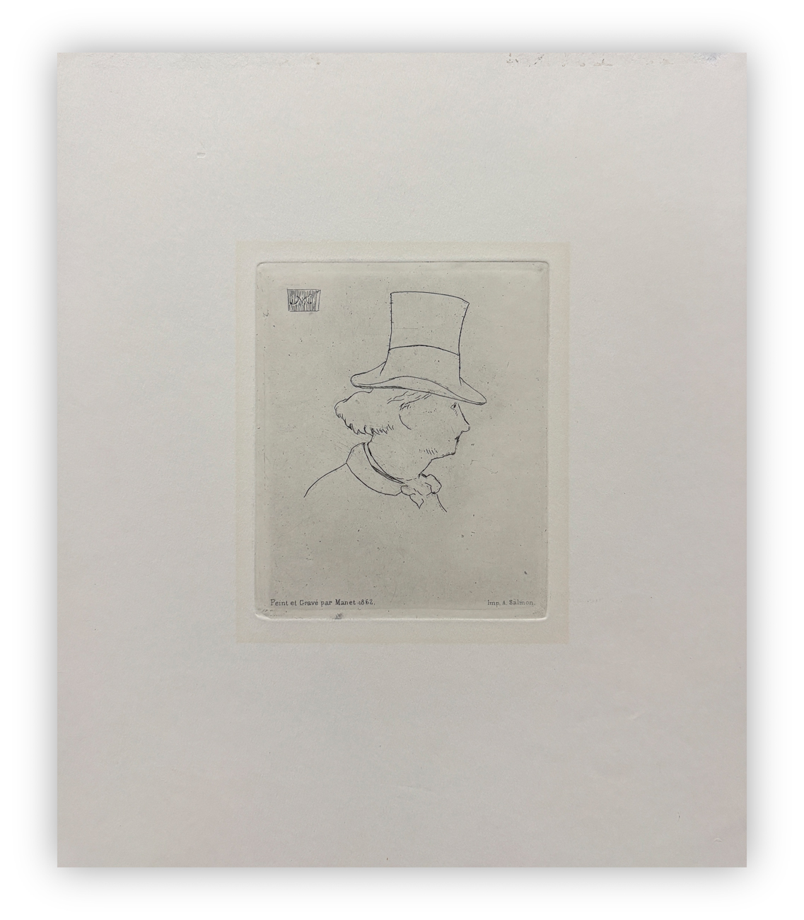 ÉDOUARD MANET (1832-1883) - Ritratto di Charles Baudelaire con tuba