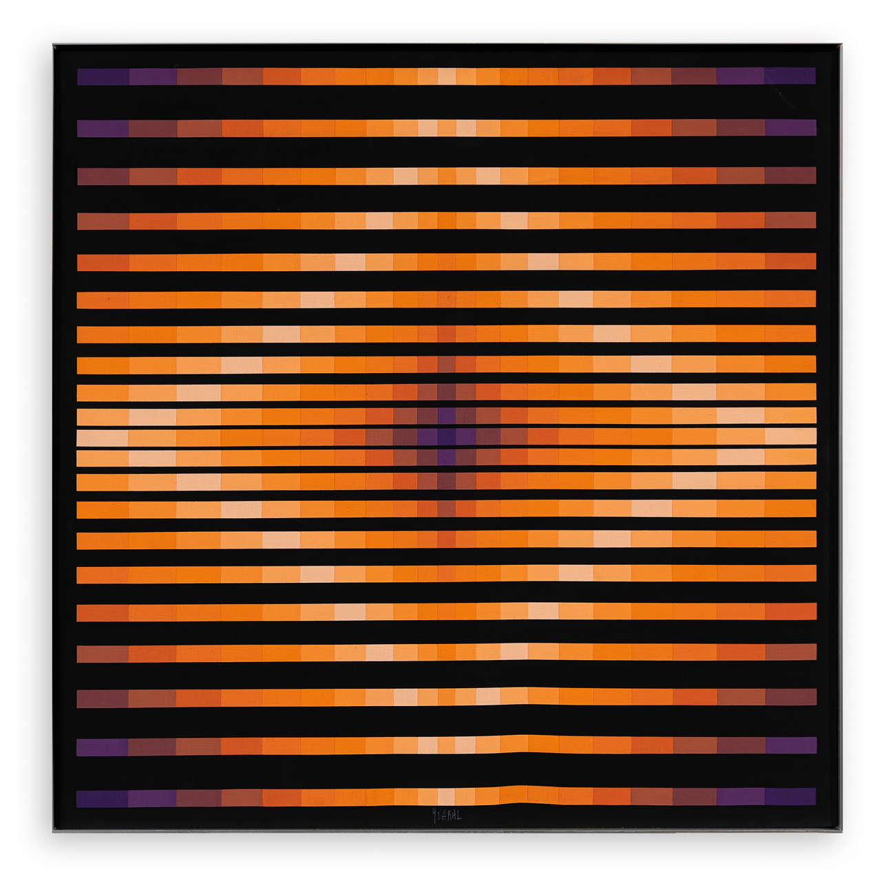 YVARAL (1934-2002) - Structure ondulatoire OC-VF, 1972