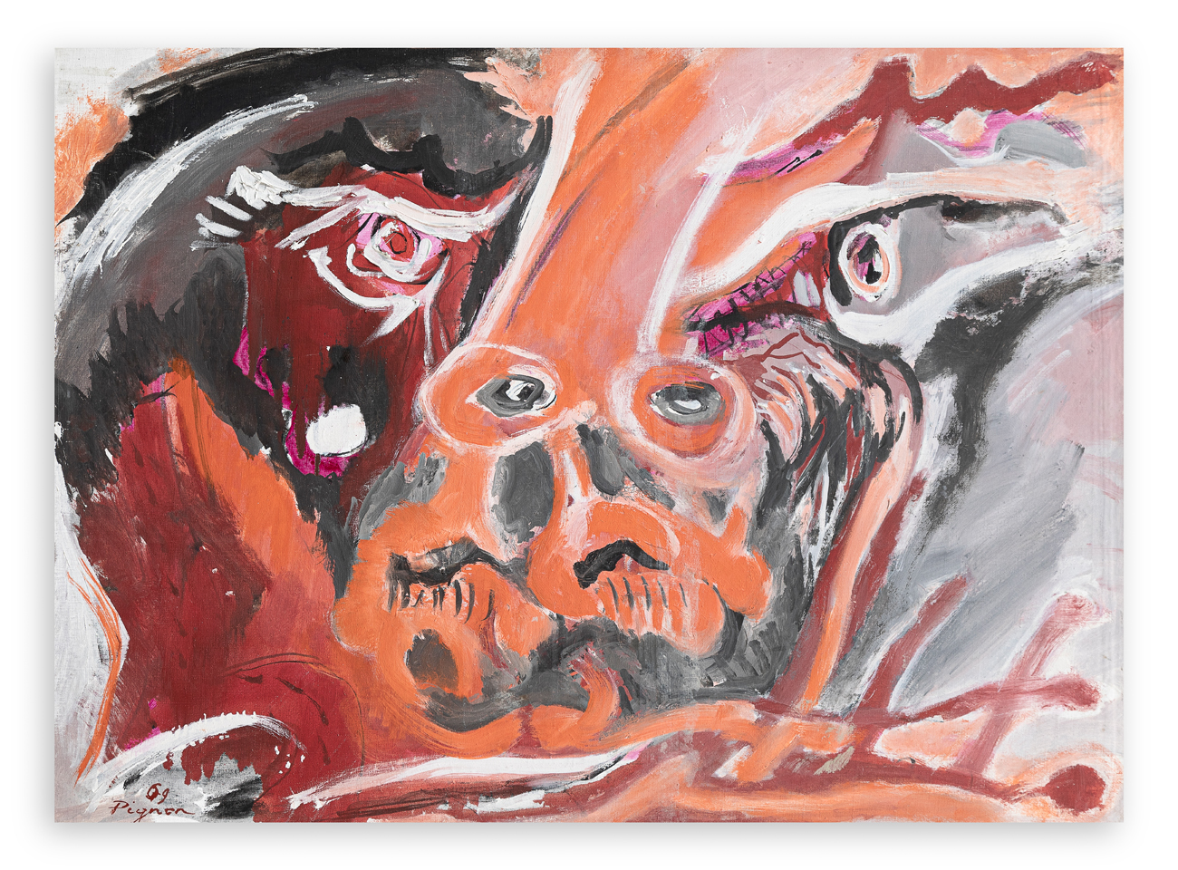 ÉDOUARD PIGNON (1905-1993) - Le guerrier rouge, 1969