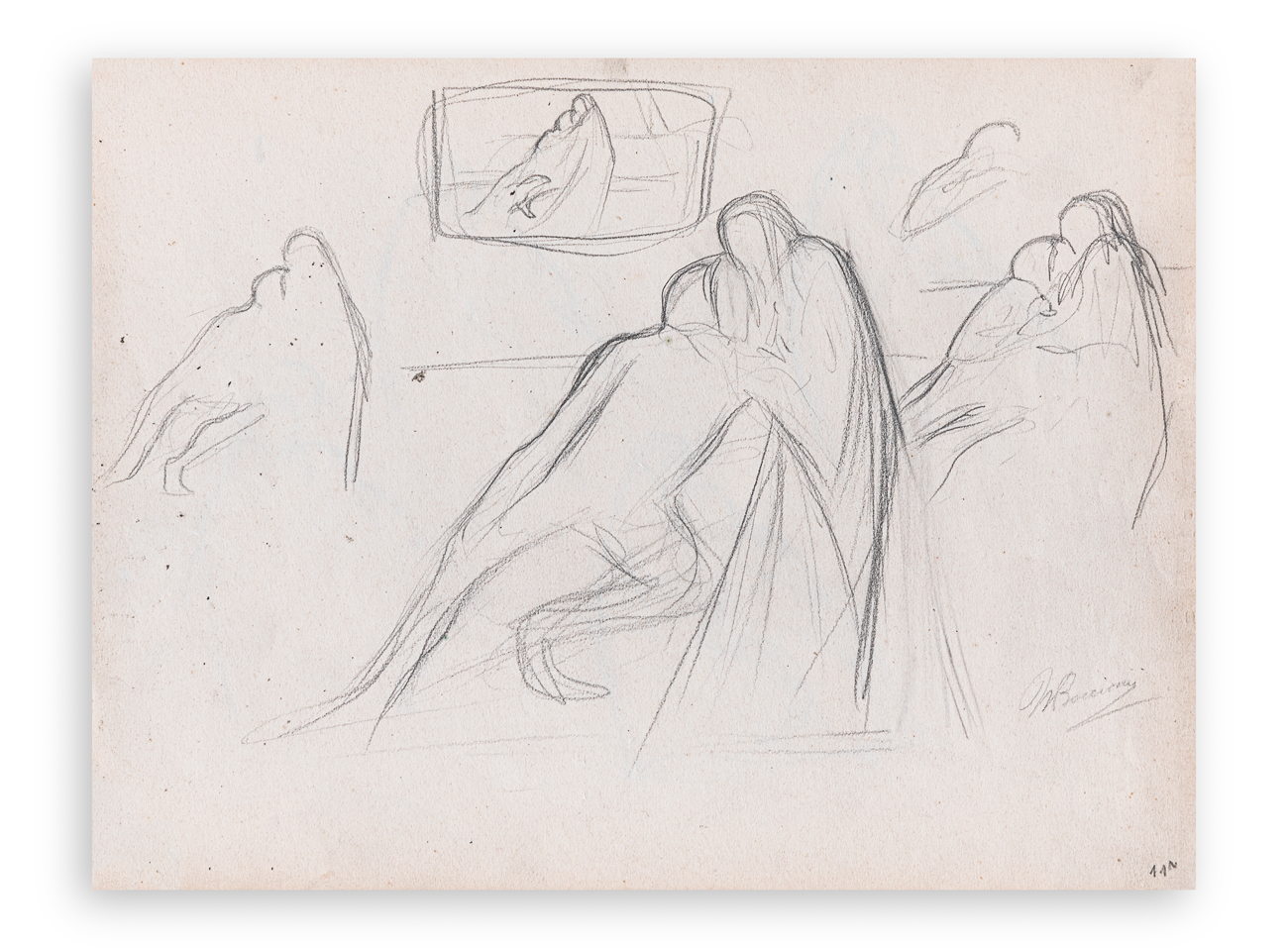 UMBERTO BOCCIONI (1882-1916) - Disegno recto (Studi - Studi)