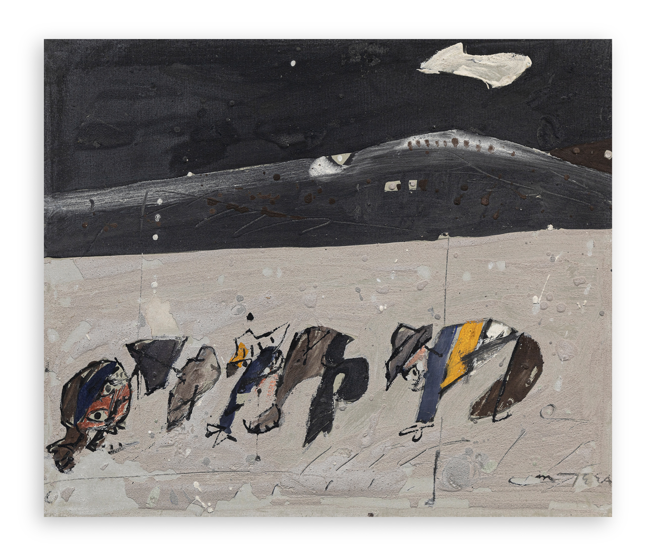 JOSÉ ORTEGA (1921-1990) - Mietitore di notte, 1968