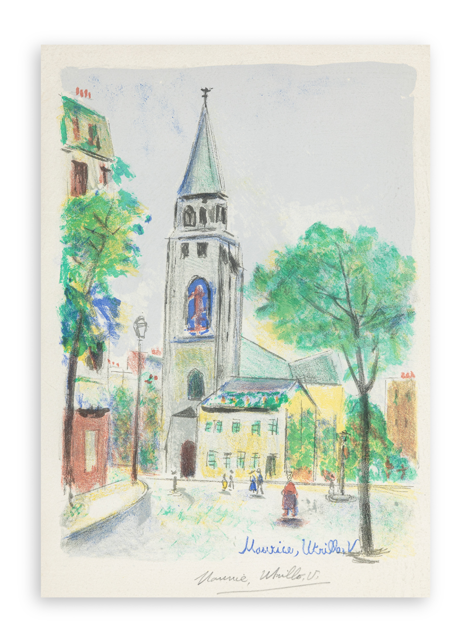 MAURICE UTRILLO (1883-1955)  - Paris Capitale - Saint-Germain-des-Prés, 1955