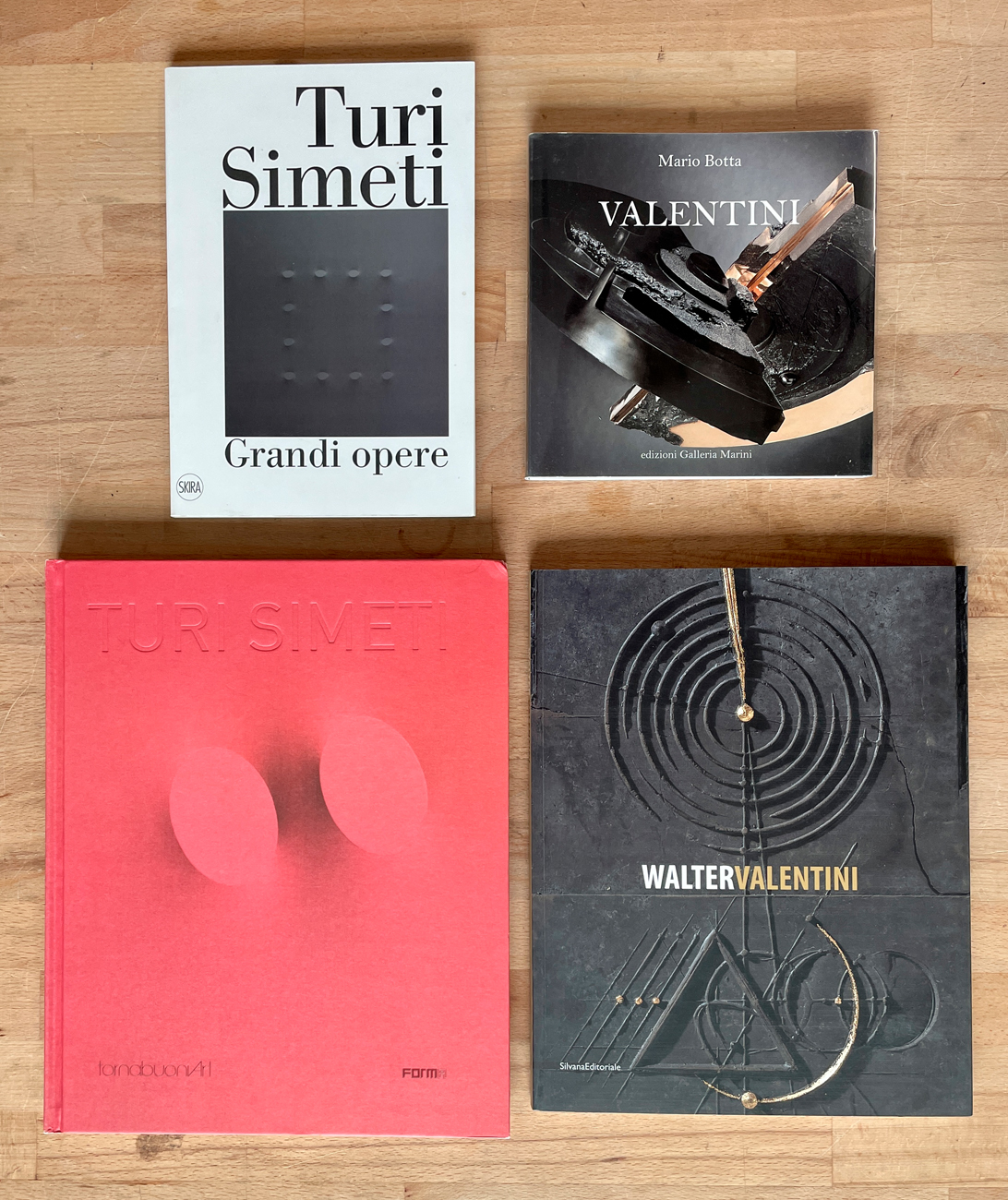 TURI SIMETI E WALTER VALENTINI - Lotto unico di 4 cataloghi