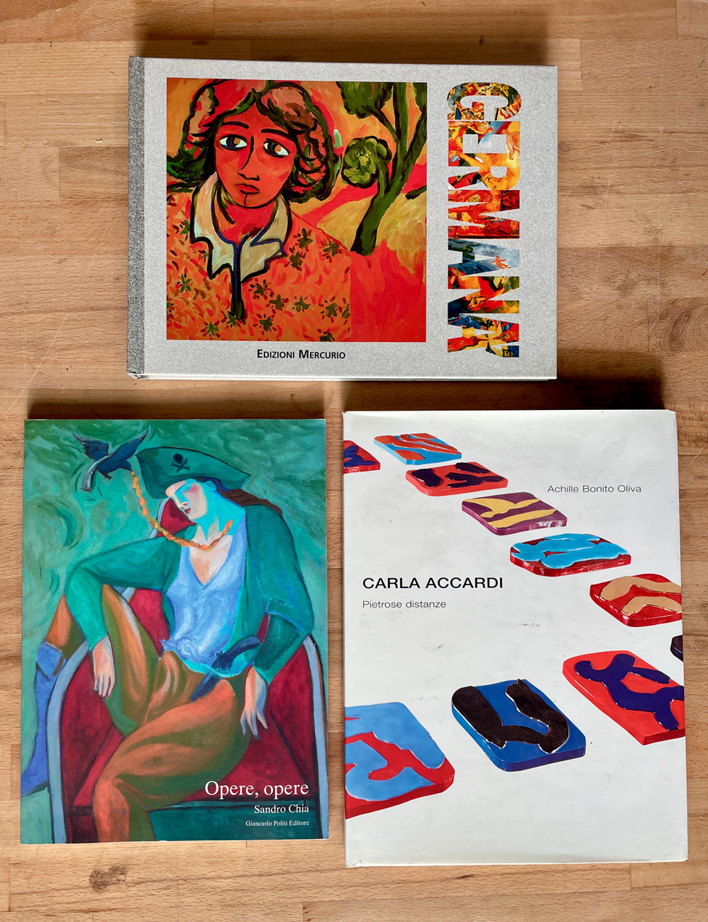 MIMMO GERMANÀ, SANDRO CHIA E CARLA ACCARDI - Lotto unico di 3 cataloghi