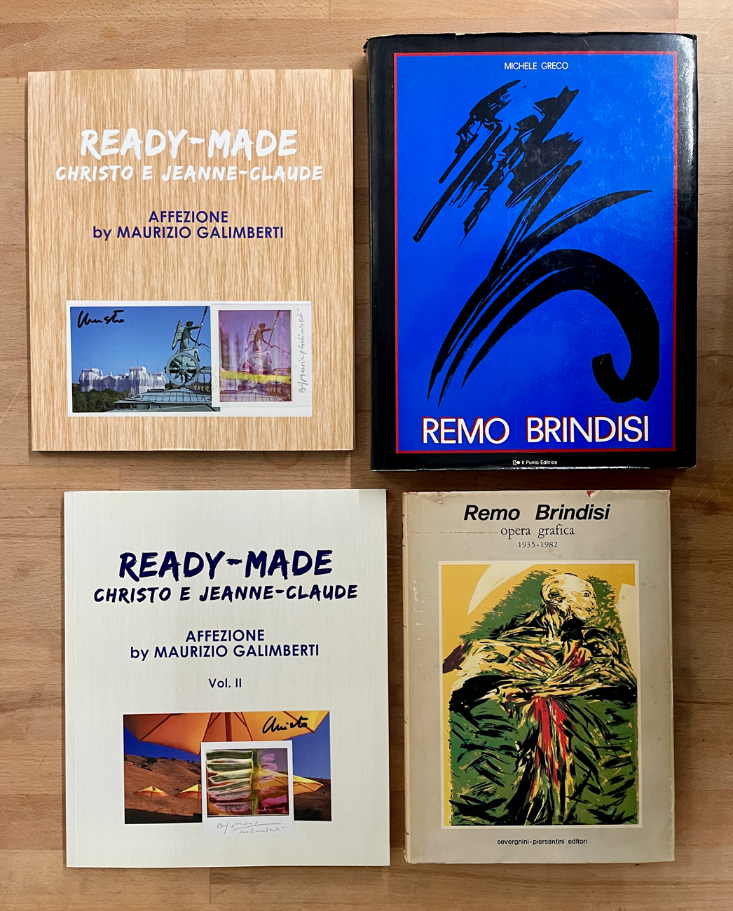 CHRISTO, MAURIZIO GALIMBERTI E REMO BRINDISI - Lotto unico di 4 cataloghi