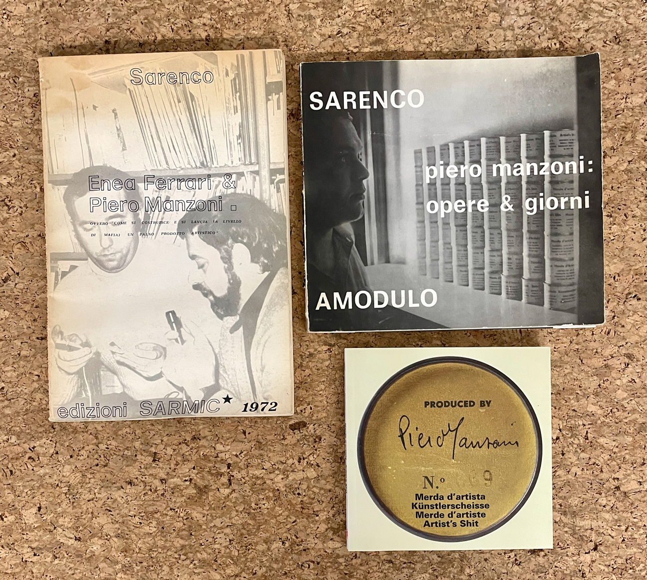 PIERO MANZONI E ENEA FERRARI - Lotto unico di 3 cataloghi