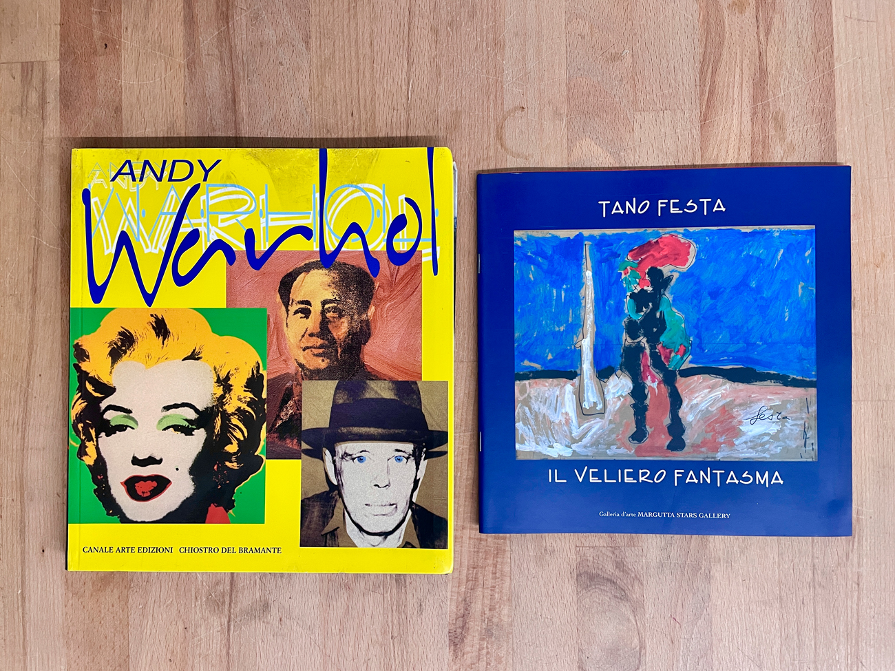 ANDY WARHOL E TANO FESTA - Lotto unico di 2 cataloghi
