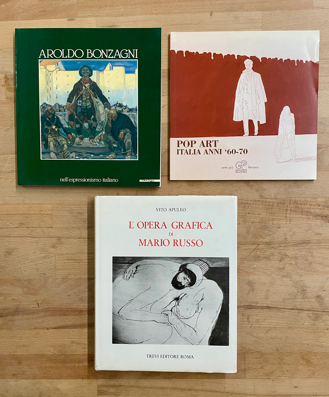 MARIO RUSSO, AROLDO BONZAGNI E POP ART ITALIANA - Lotto unico di 3 cataloghi