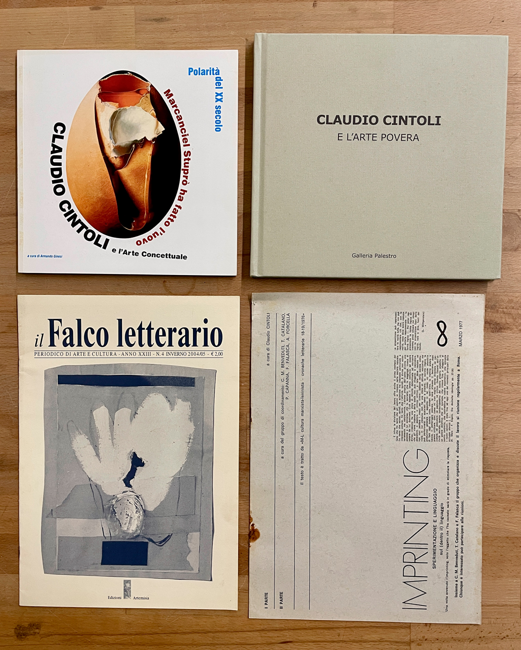 CLAUDIO CINTOLI - Lotto unico di 2 cataloghi e 2 riviste