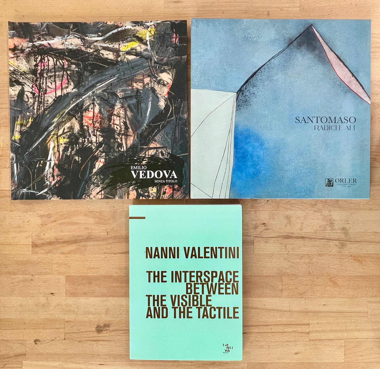 ARTE ITALIANA DEL DOPOGUERRA (VEDOVA, SANTOMASO E VALENTINI) - Lotto unico di 3 cataloghi