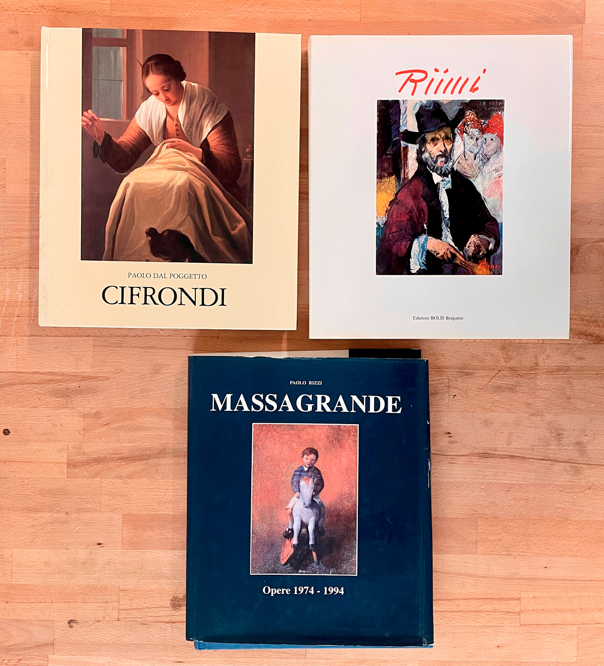 ARTE FIGURATIVA ITALIANA (MASSAGRANDE, RUMI, CIFRONDI) - Lotto unico di 3 cataloghi