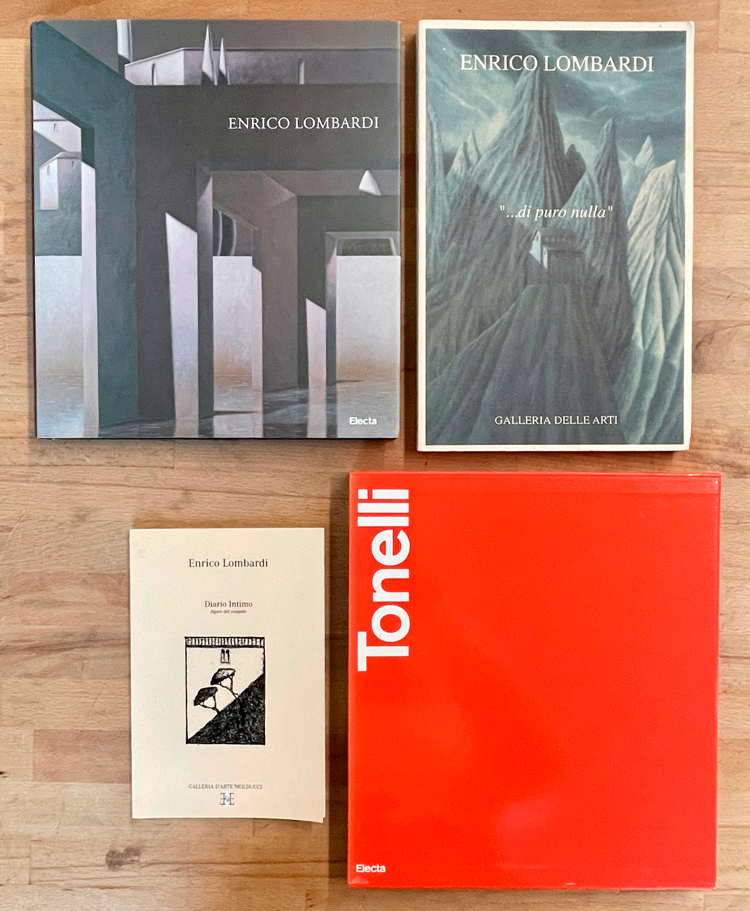 GIORGIO TONELLI E ENRICO LOMBARDI - Lotto unico di 4 cataloghi