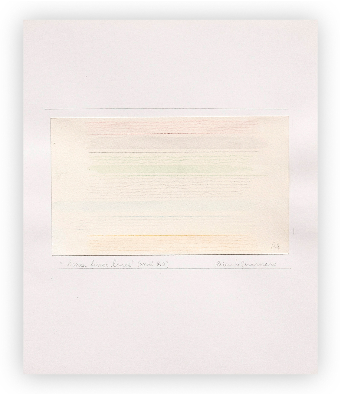 RICCARDO GUARNERI (1933) - Linee, linee, linee, anni '80