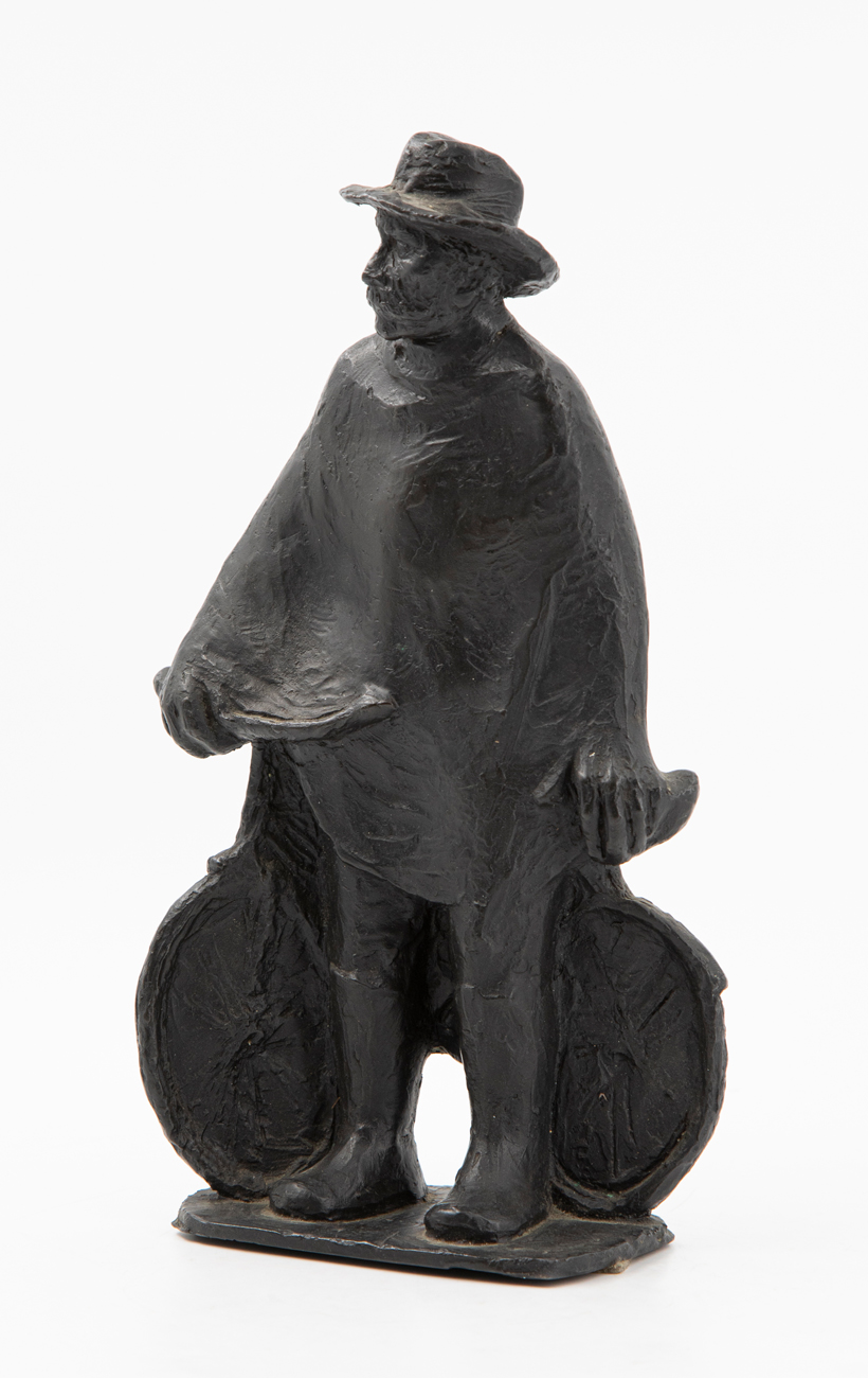 GIUSEPPE MOTTI (1908-1988) - Uomo con bicicletta