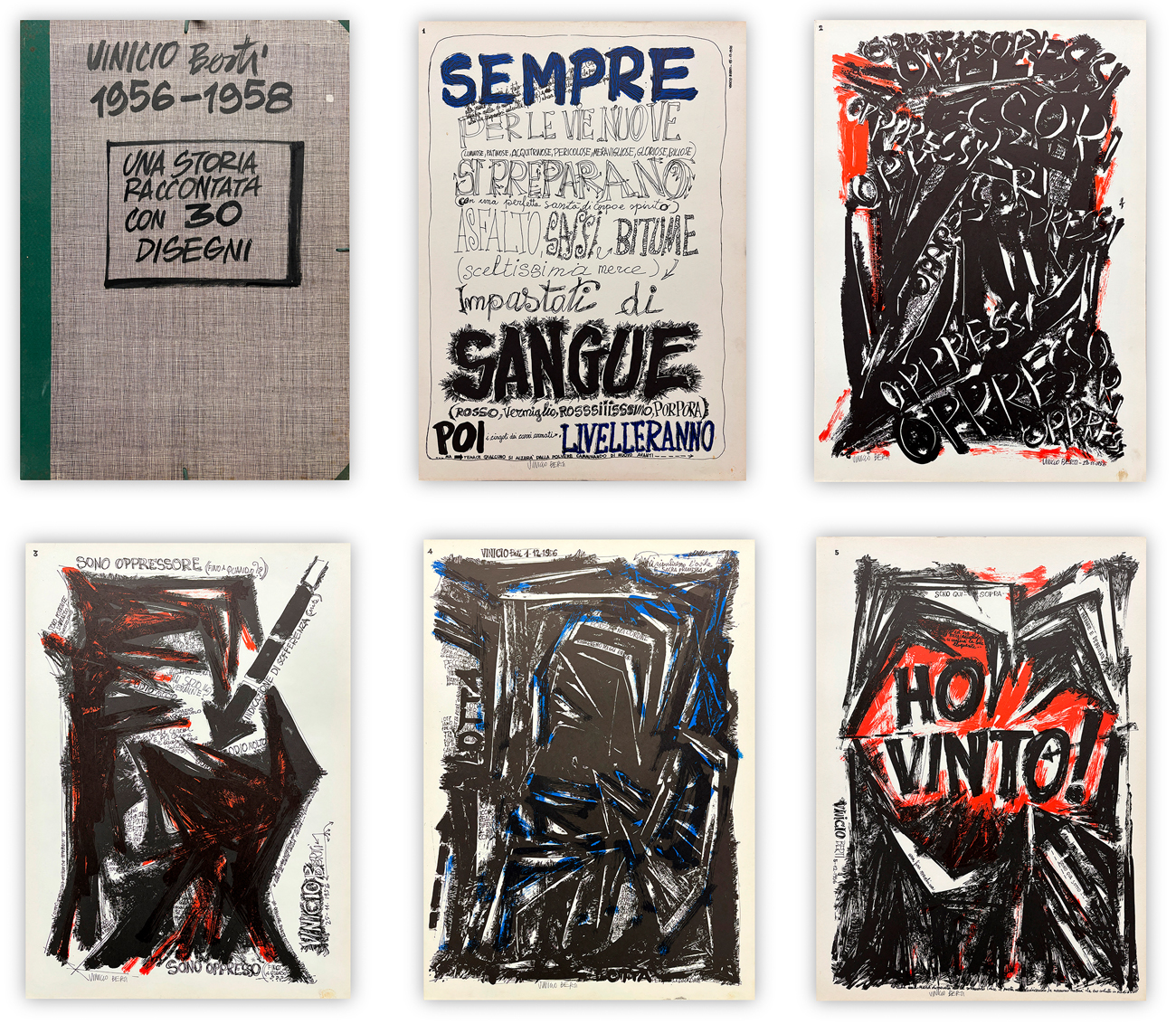 VINICIO BERTI (1921-1991) - Vinicio Berti 1956-1958. Una storia raccontata con 30 disegni, 1958