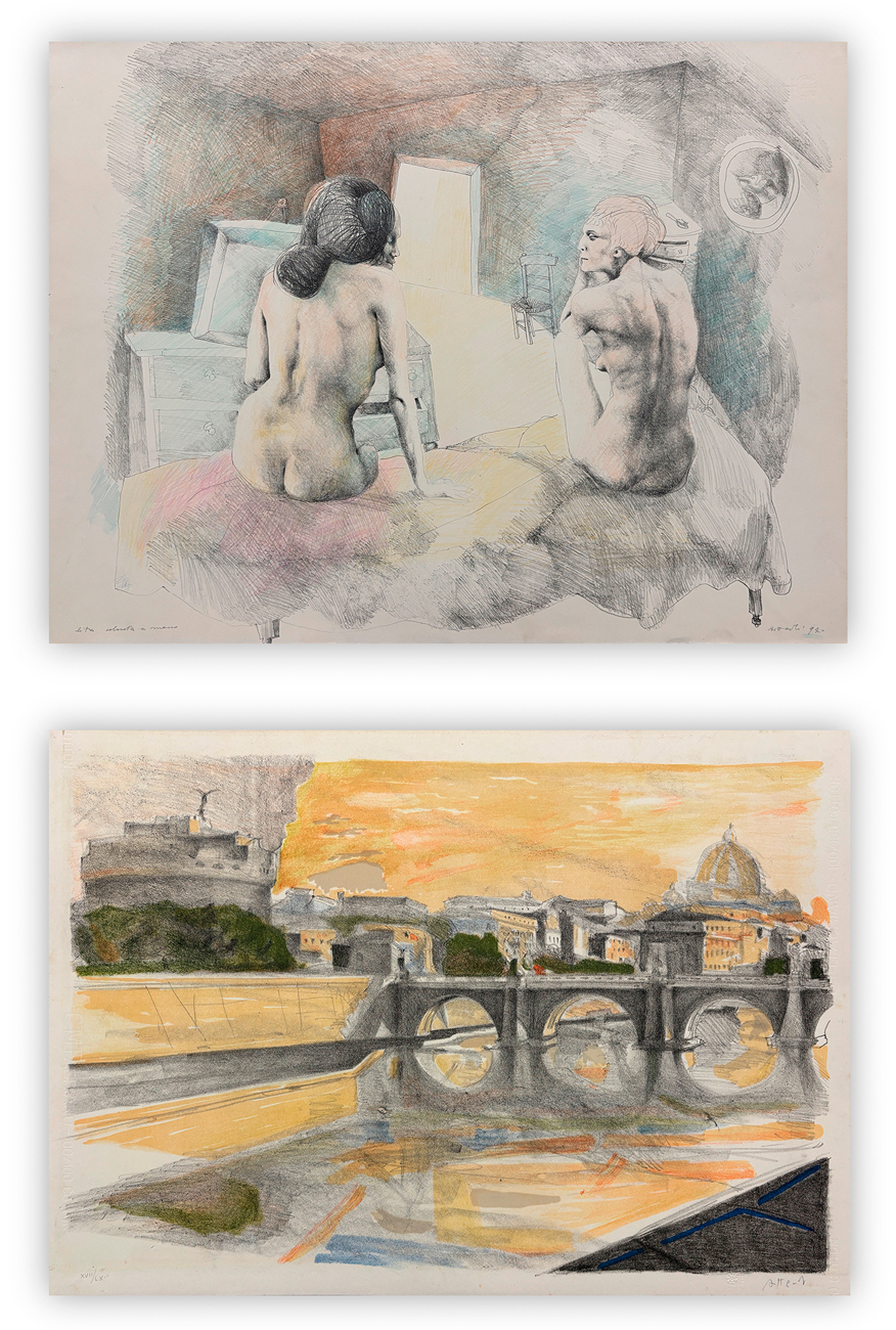 UGO ATTARDI (1923-2006) - Lotto unico composto da 2 opere grafiche