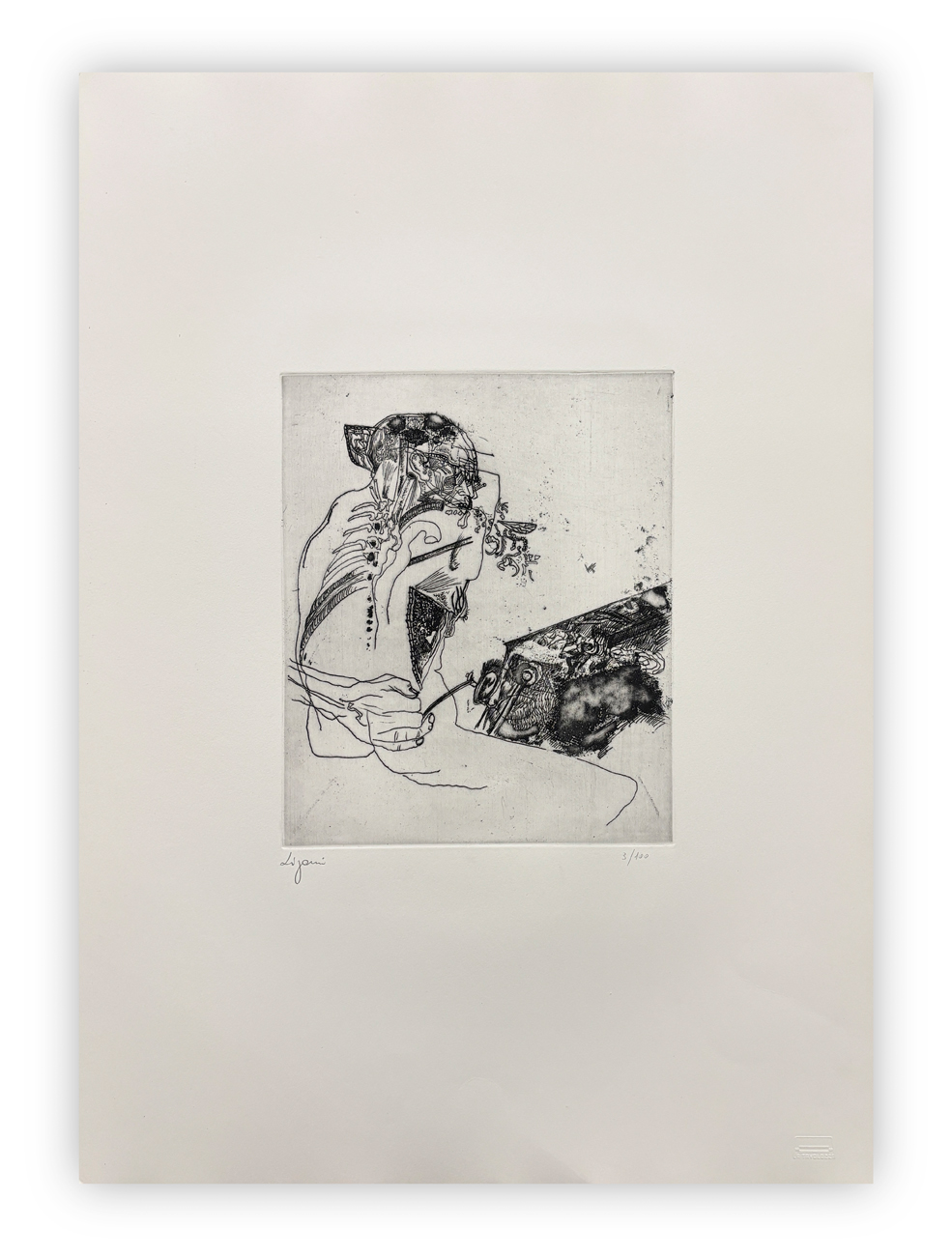 GIUSEPPE ZIGAINA (1924-2015) - Senza Titolo (Per un ritratto), 1977