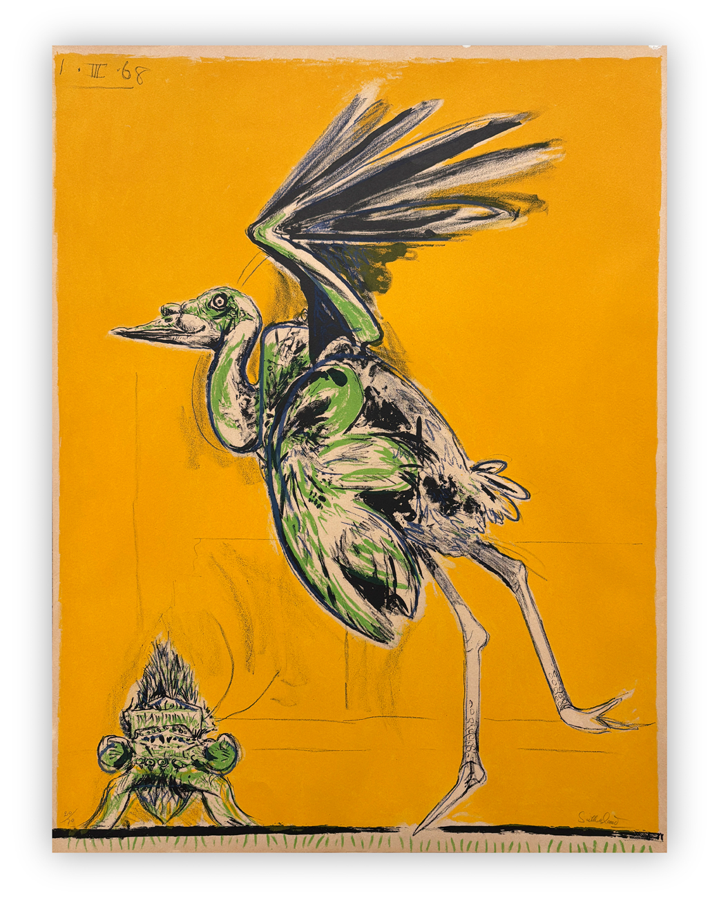 GRAHAM SUTHERLAND (1903-1980) - Bird about to take flight, 1968