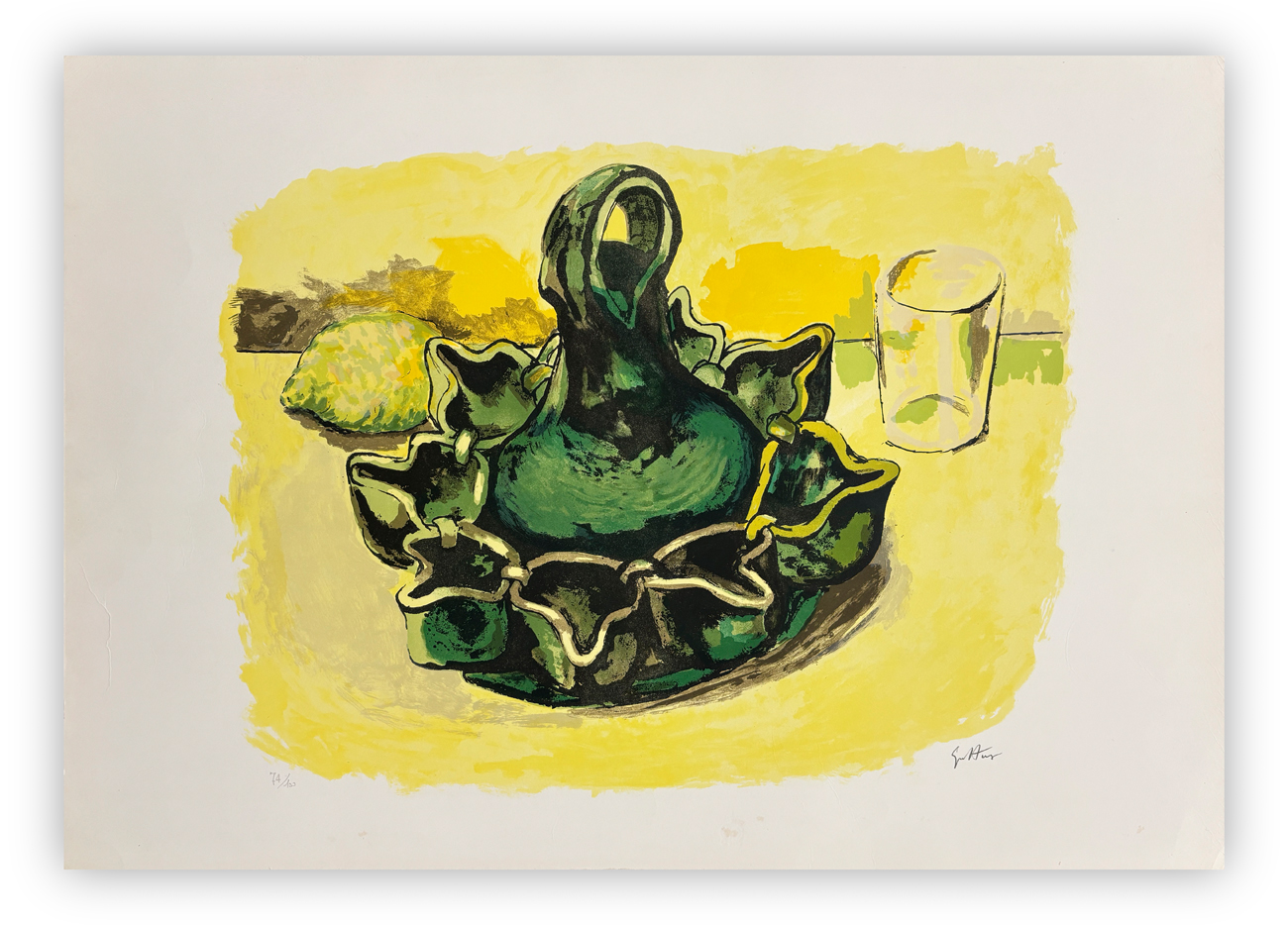 RENATO GUTTUSO (1911-1987) - Natura morta con limoni, 1980