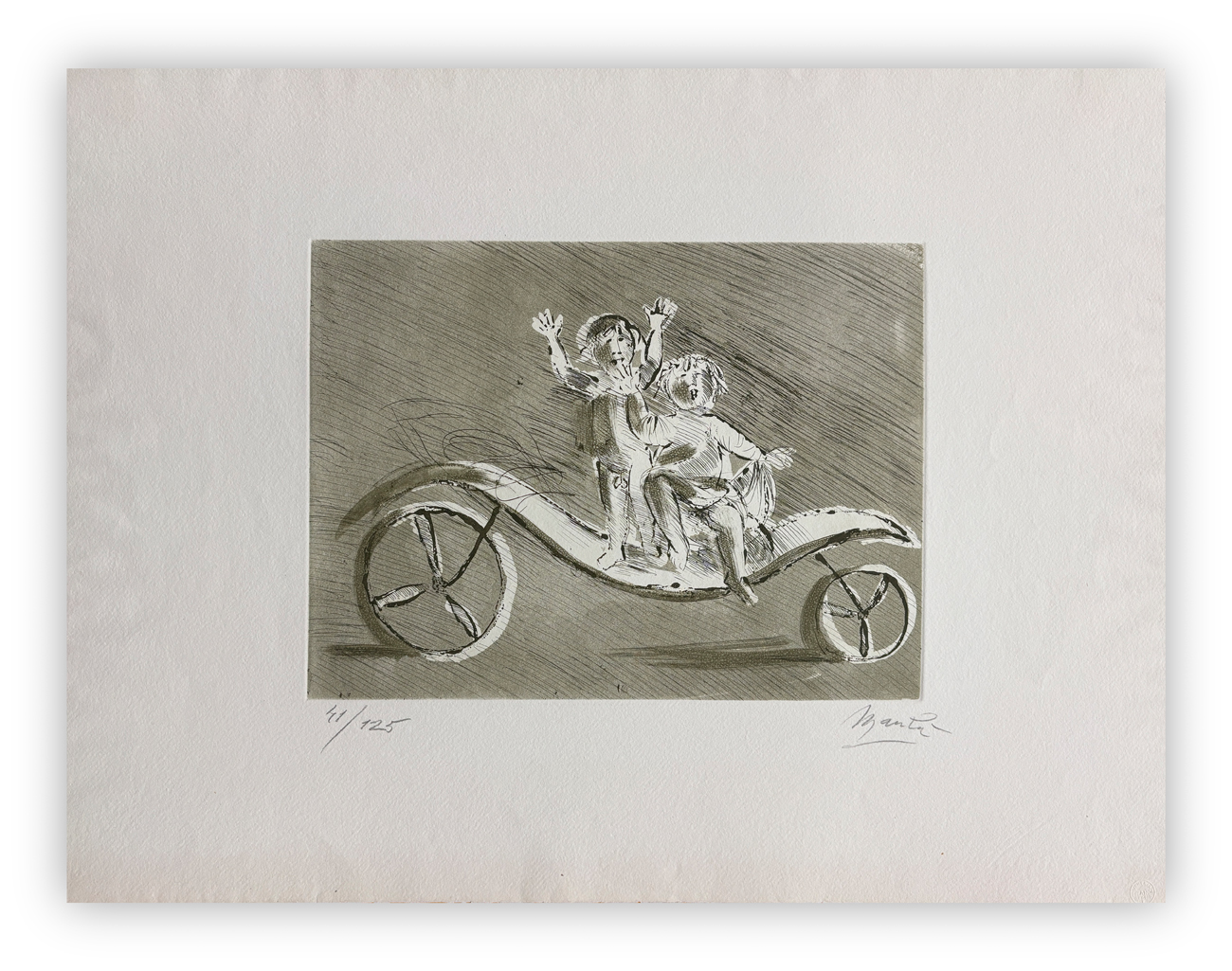 GIACOMO MANZÙ (1908-1991) - Mileto e Giulia in carrozza verde, 1970