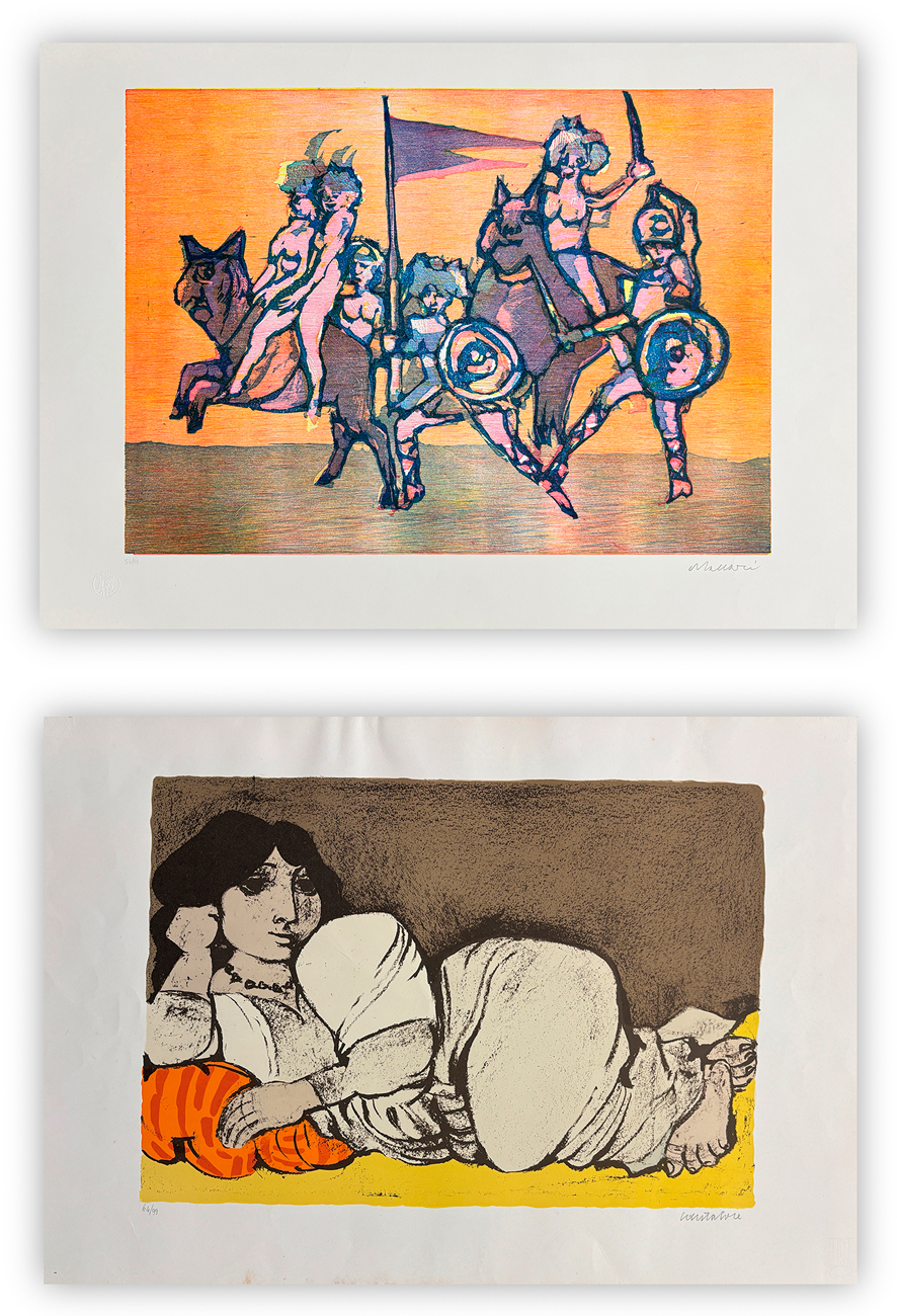 AUTORI VARI (DOMENICO CANTATORE E MINO MACCARI) - Lotto unico di 2 opere: