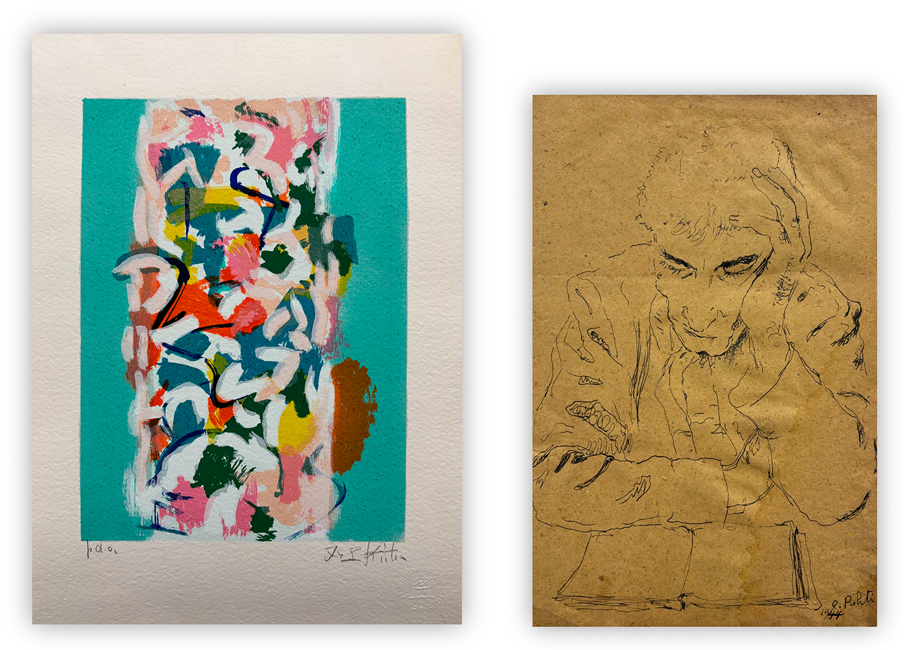 AUTORI VARI (IBRAHIM KODRA E ERMANO POLITI) - Lotto unico di 2 opere