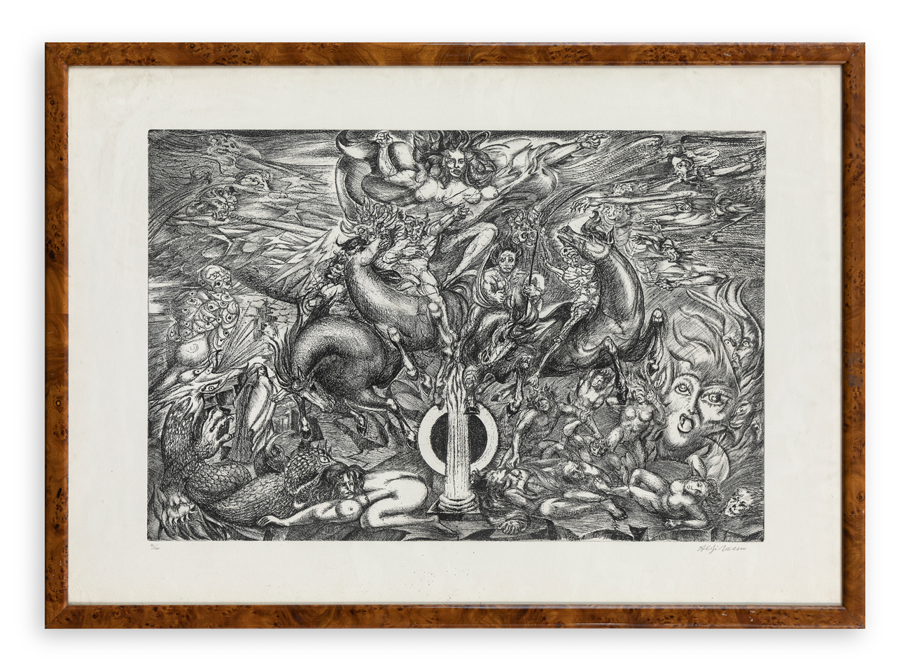 ALIGI SASSU (1912-2000) - I cavalli dell'Apocalisse, 1982