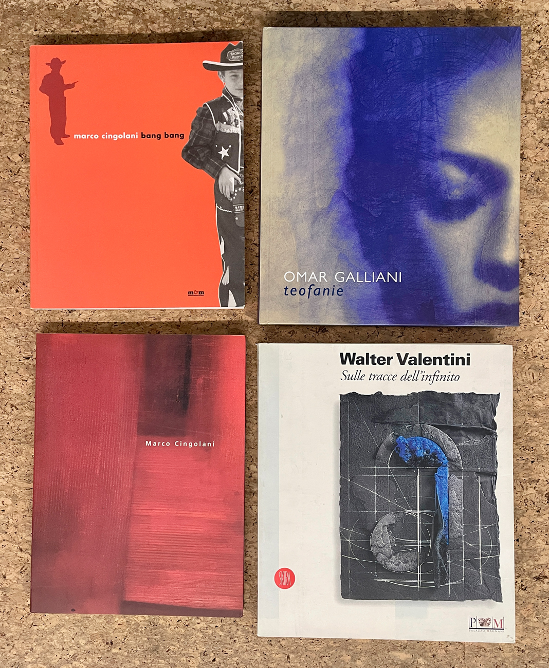 OMAR GALLIANI, WALTER VALENTINI E MARCO CINGOLANI - Lotto unico di 4 cataloghi