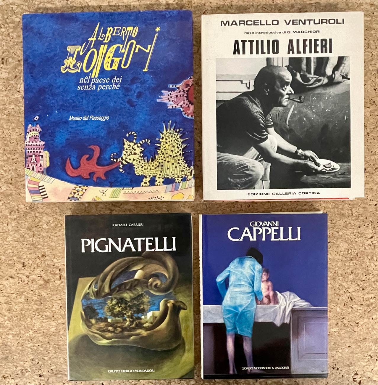 GIOVANNI CAPPELLI, ERCOLE PIGNATELLI, ATTILIO ALFIERI E ALBERTO LONGONI - Lotto unico di 4 cataloghi
