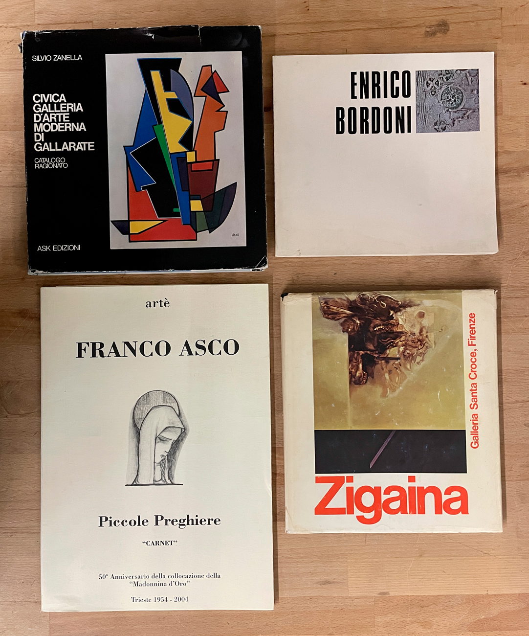 GIUSEPPE ZIGAINA, ENRICO BORDONI E SILVIO ZANELLA - Lotto unico di 4 cataloghi:
