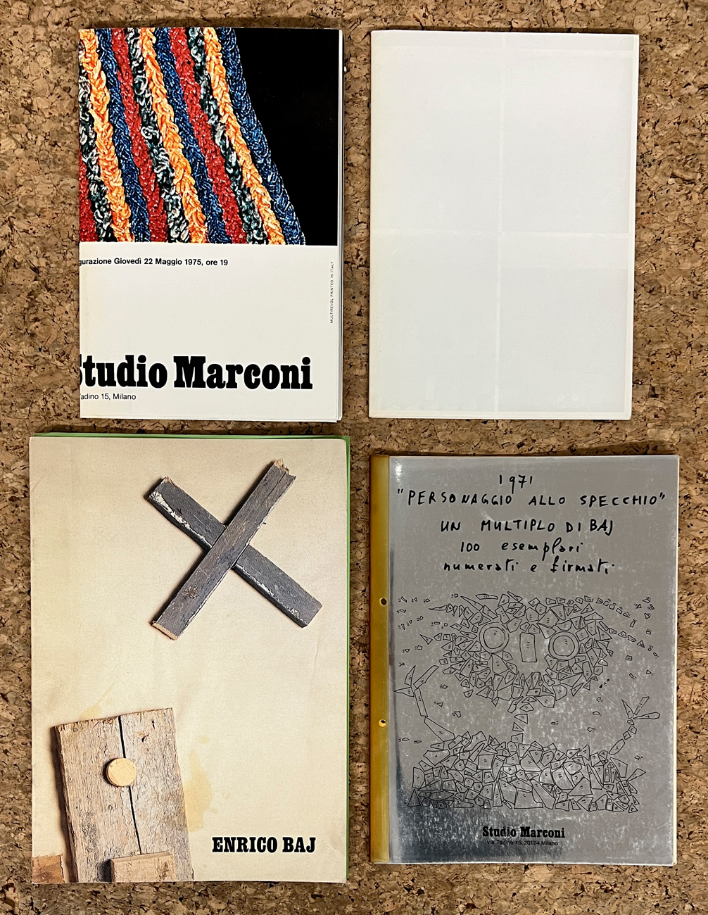 LOCANDINE STUDIO MARCONI (ENRICO BAJ) - Lotto unico di 2 locandine