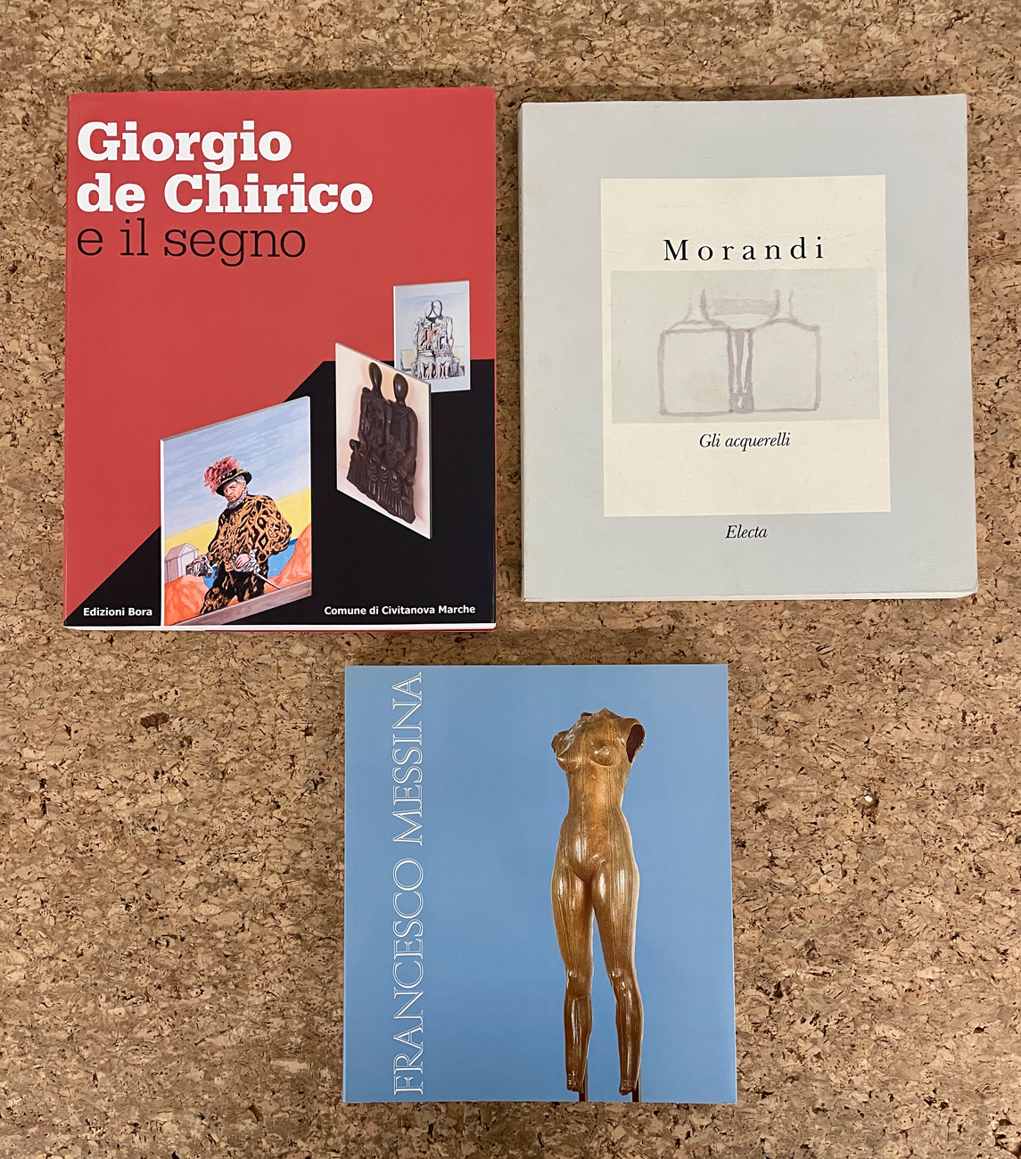 GIORGIO MORANDI, FRANCESCO MESSINA E GIORGIO DE CHIRICO - Lotto unico di 3 cataloghi
