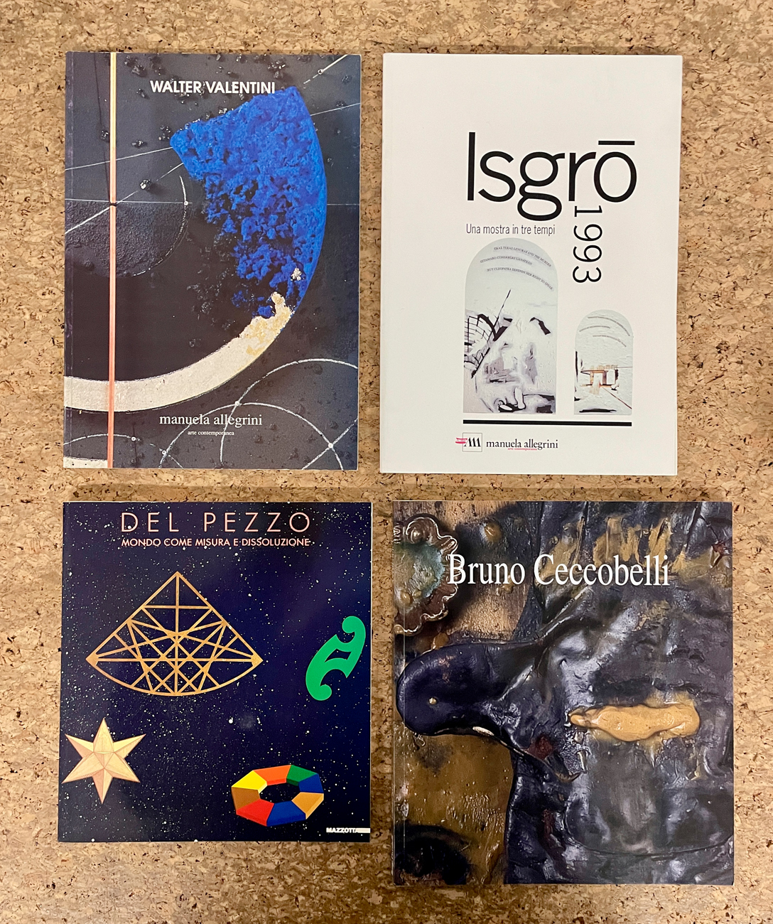 BRUNO CECCOBELLI, EMILIO ISGRO, LUCIO DEL PEZZO E WALTER VALENTINI - Lotto unico di 4 cataloghi