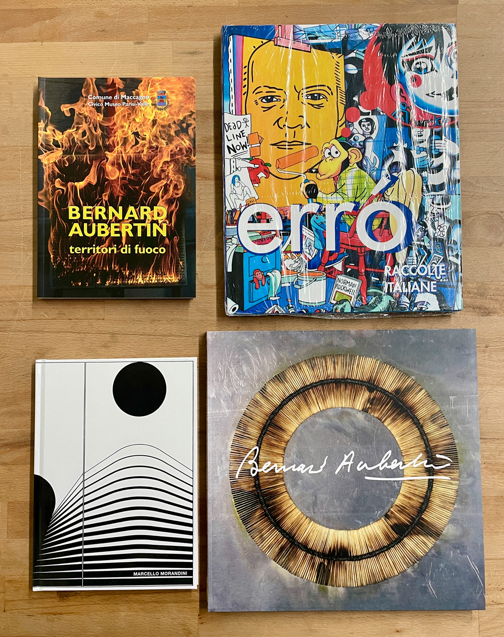 MARCELLO MORANDINI, ERRÓ E BERNARD AUBERTIN - Lotto unico di 5 cataloghi