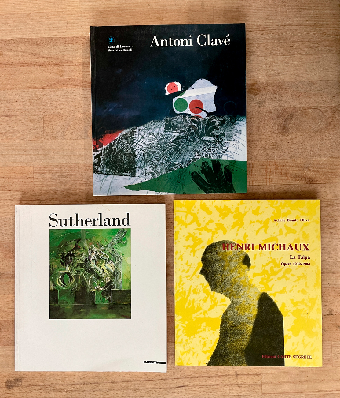 GRAHAM SUTHERLAND, ANTONI CLAVÉ E HENRI MICHAUX - Lotto unico di 3 cataloghi