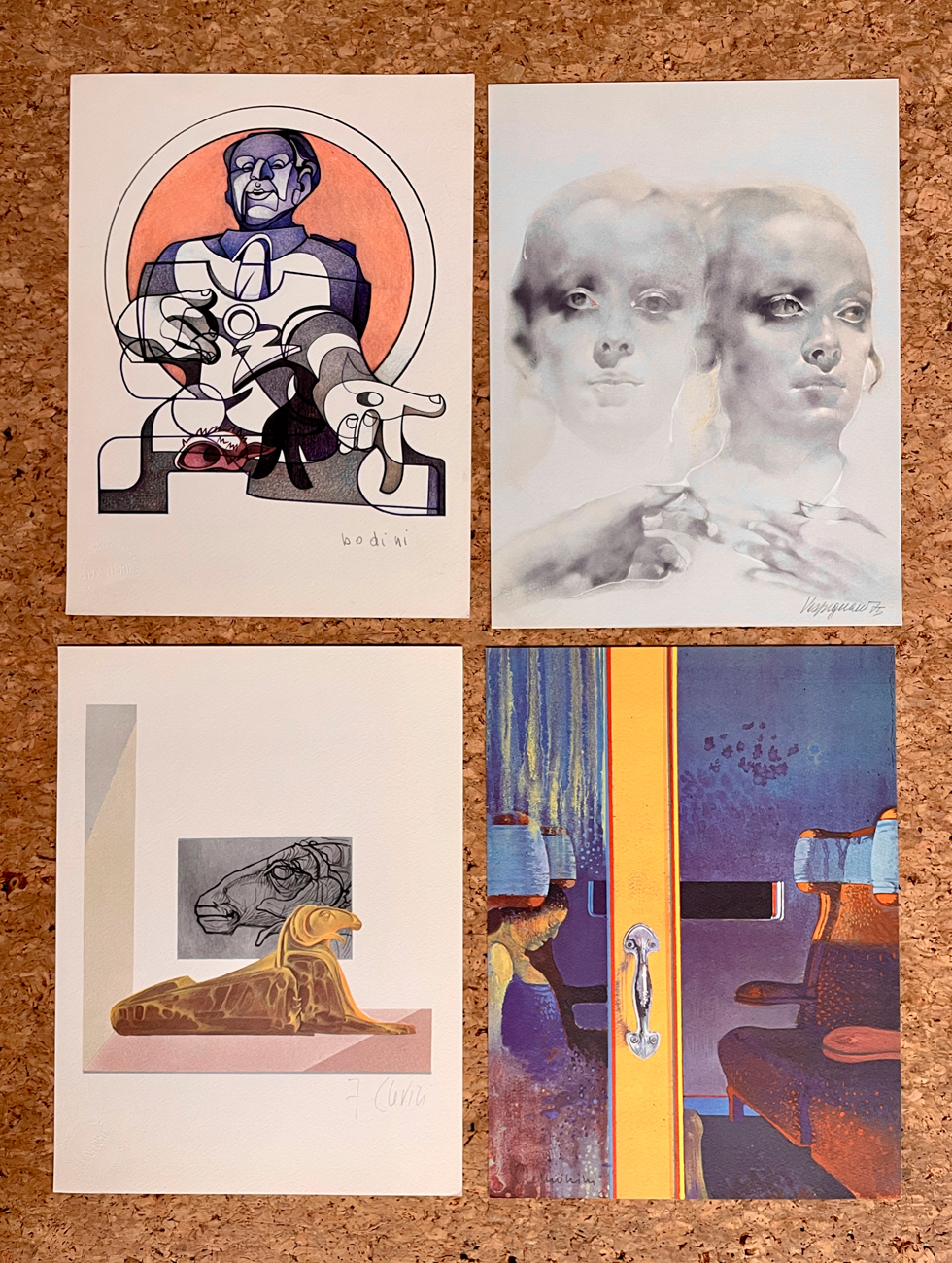 EDIZIONI BOLAFFIARTE (VESPIGNANI, BODINI, CLERICI E CREMONINI) - Lotto unico di 4 fotolitografie