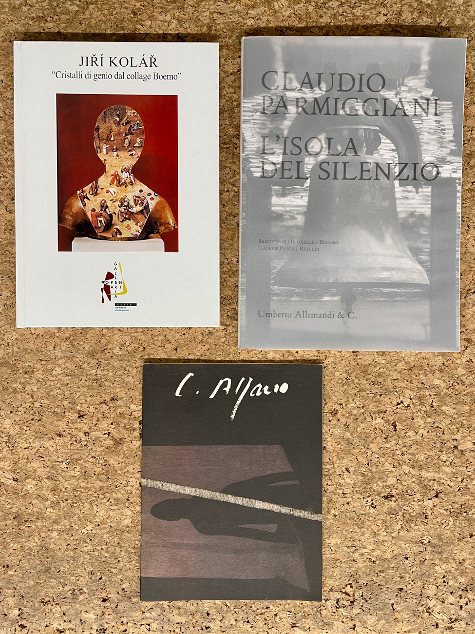 JIRI KOLAR, CARLO ALFANO E CLAUDIO PARMIGGIANI - Lotto unico di 3 cataloghi