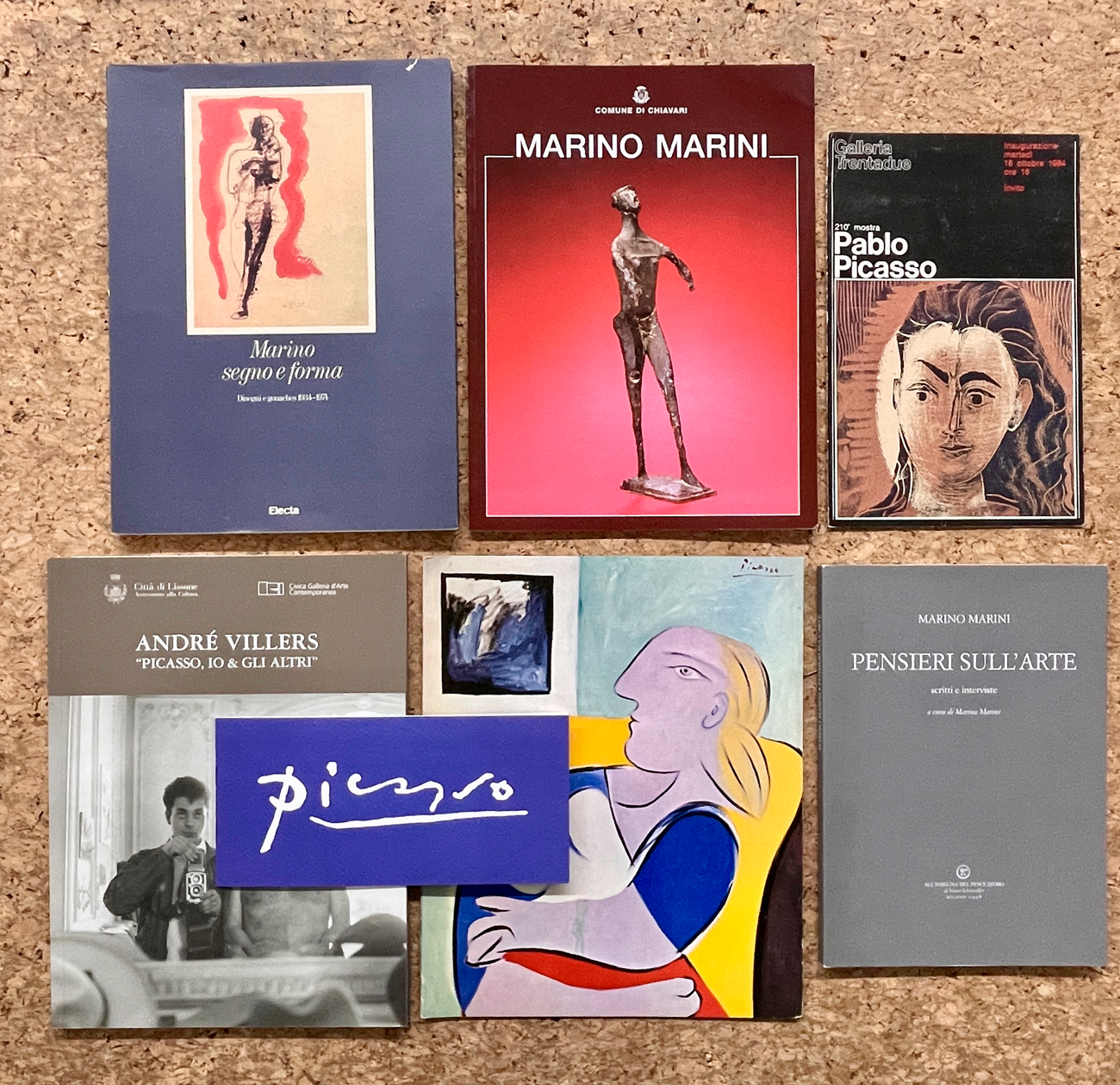 MARINO MARINI E PABLO PICASSO - Lotto unico di 4 cataloghi e 3 pieghevoli