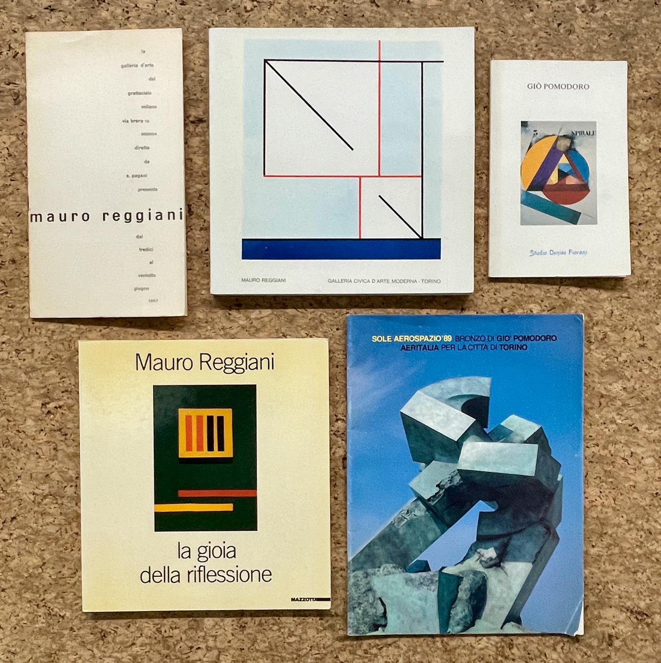 MAURO REGGIANI E GIÒ POMODORO - Lotto unico di 5 cataloghi