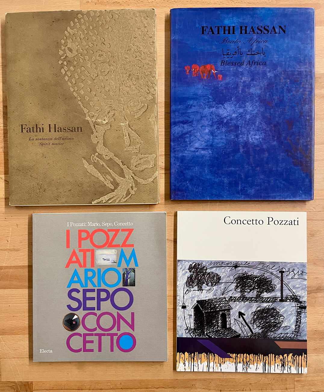 CONCETTO POZZATI E FATHI HASSAN - Lotto unico di 4 cataloghi