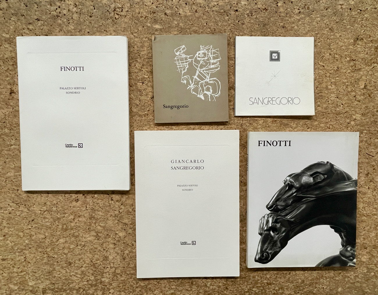NOVELLO FINOTTI E GIANCARLO SANGREGORIO - Lotto unico di 5 cataloghi