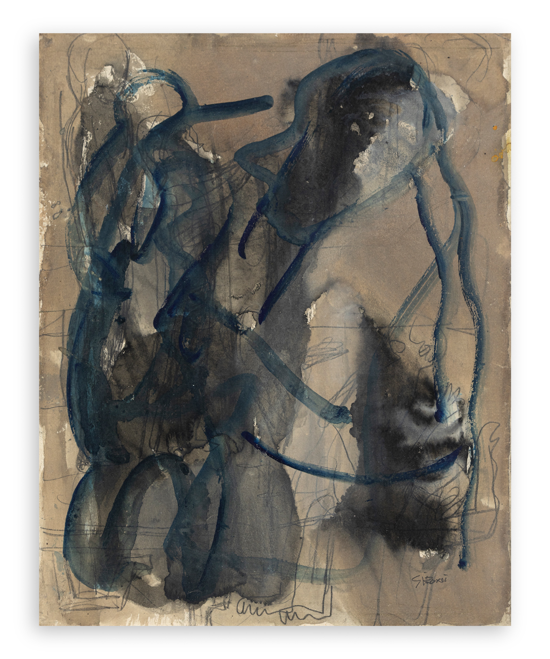 MARIO SIRONI (1885-1961) - Studio di figure, databile al 1954 circa